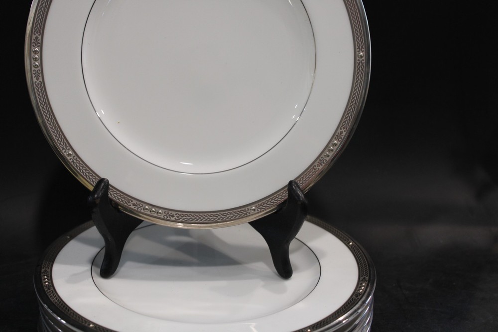 Noritake Chatelaine Platinum 6 Salad Plates 8 5/8"