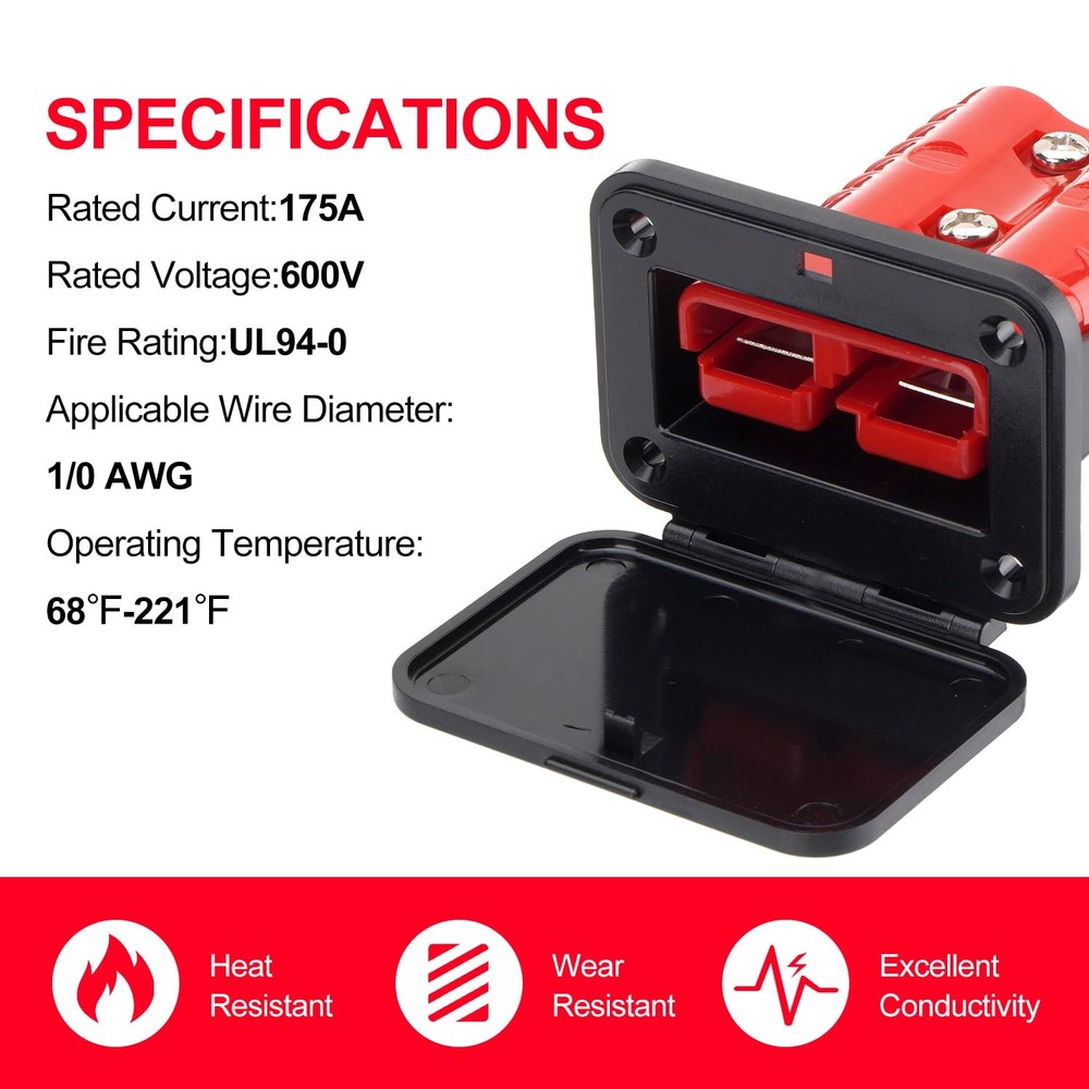 4pcs Battery Quick Connect/Disconnect Electrical Connector Plug with 175A