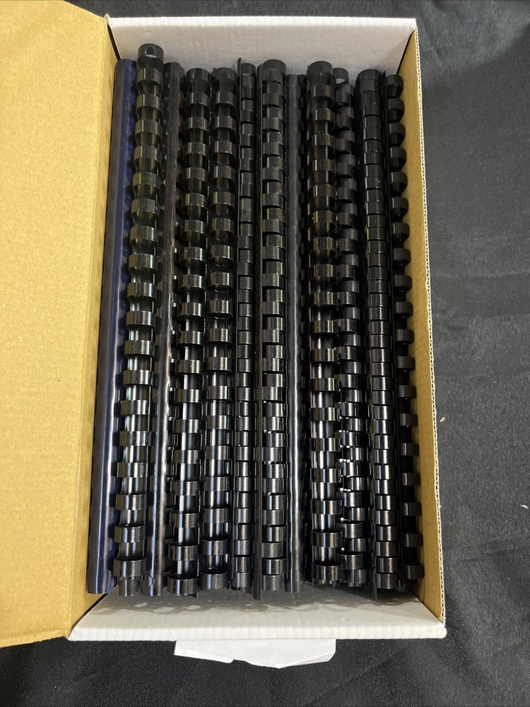 Fellows Plastic Binding Combs Black Presentation Report Book 1/2” 90 PCs