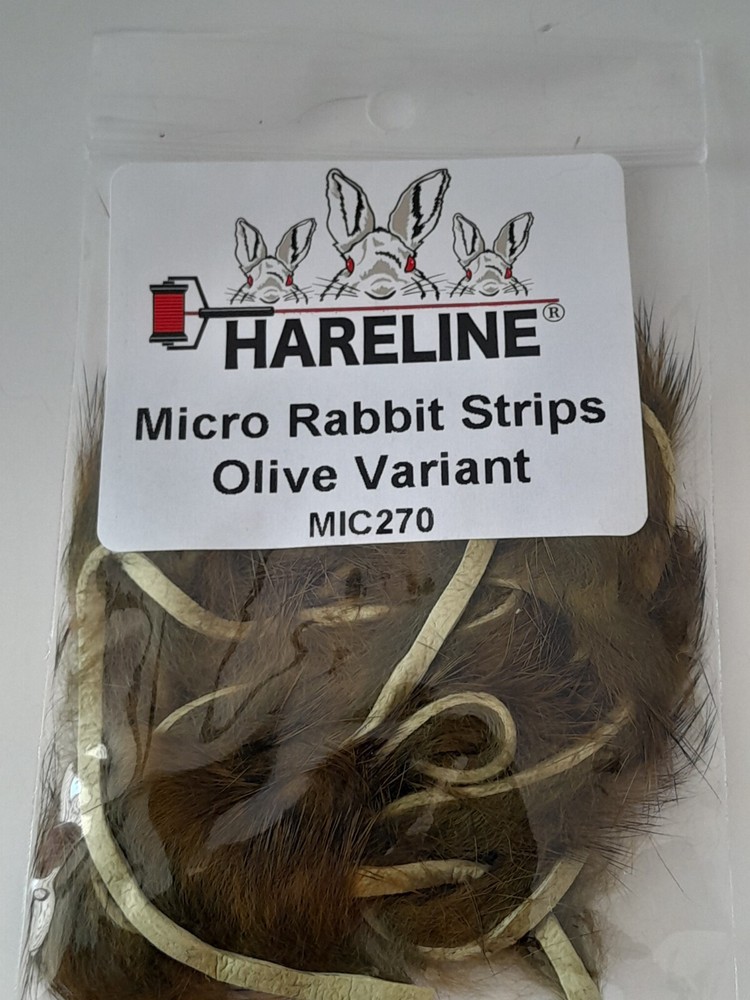 Hareline Micro Rabbit Strips All Colors Cut Thinner Than Regular 11in Long