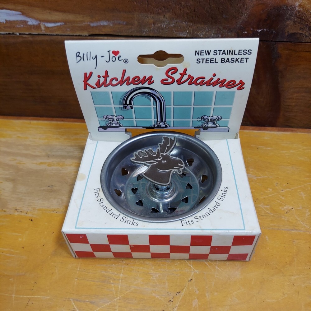 Vintage Billy-Joe Enamel Kitchen Strainer Moose