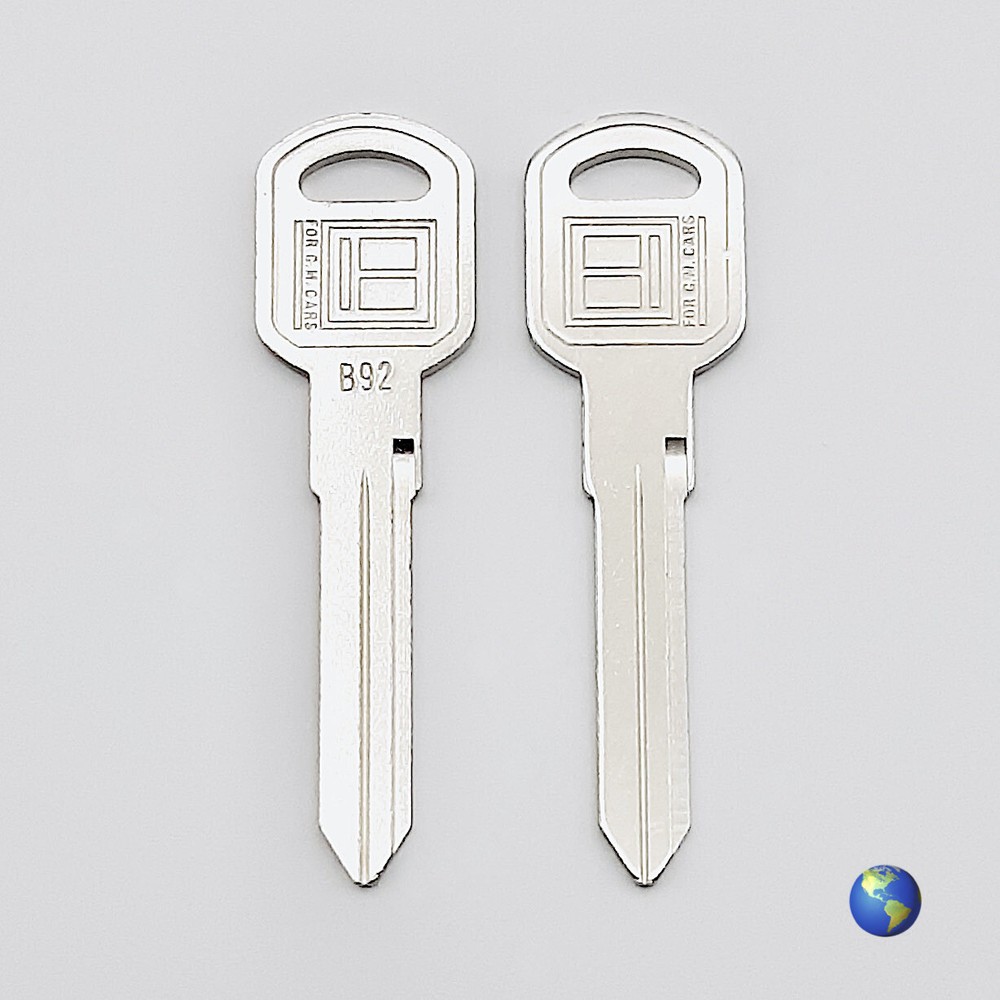 B92 Key Blanks for Various Models by Pontiac (3 Keys)