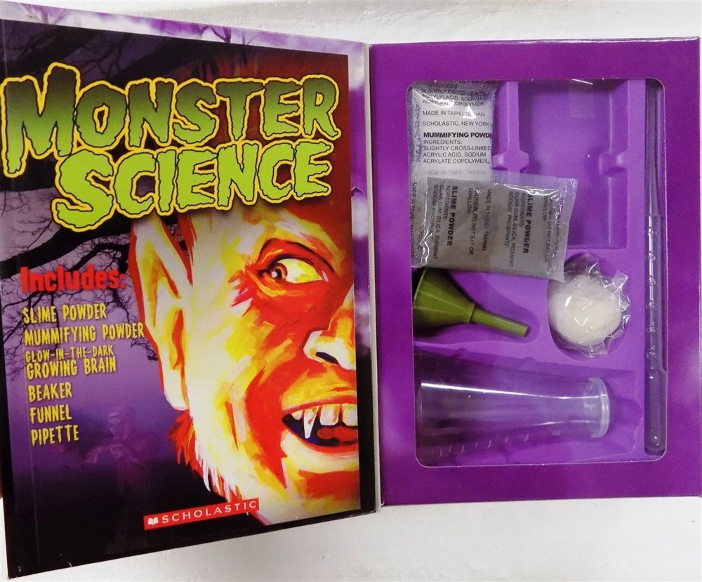 Monster Science Kit and Book By Scholastic NIB