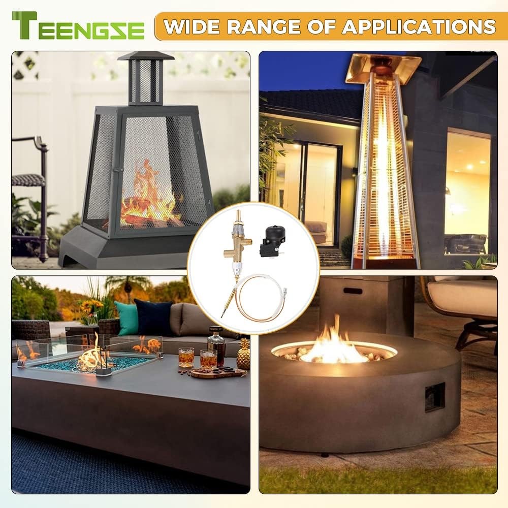 Replace Propane Gas Patio Heaters Thermocouple & Dump Switch Control Safety Kit