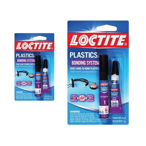 Loctite Super Glue Plastics Bonding System with Activator 2-Gram Clear