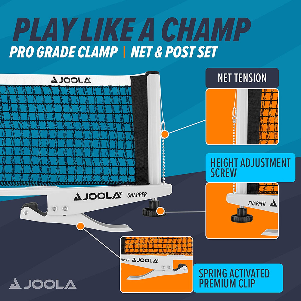 Snapper Professional Table Tennis Net and Post Set - Portable and Easy Setup 72"