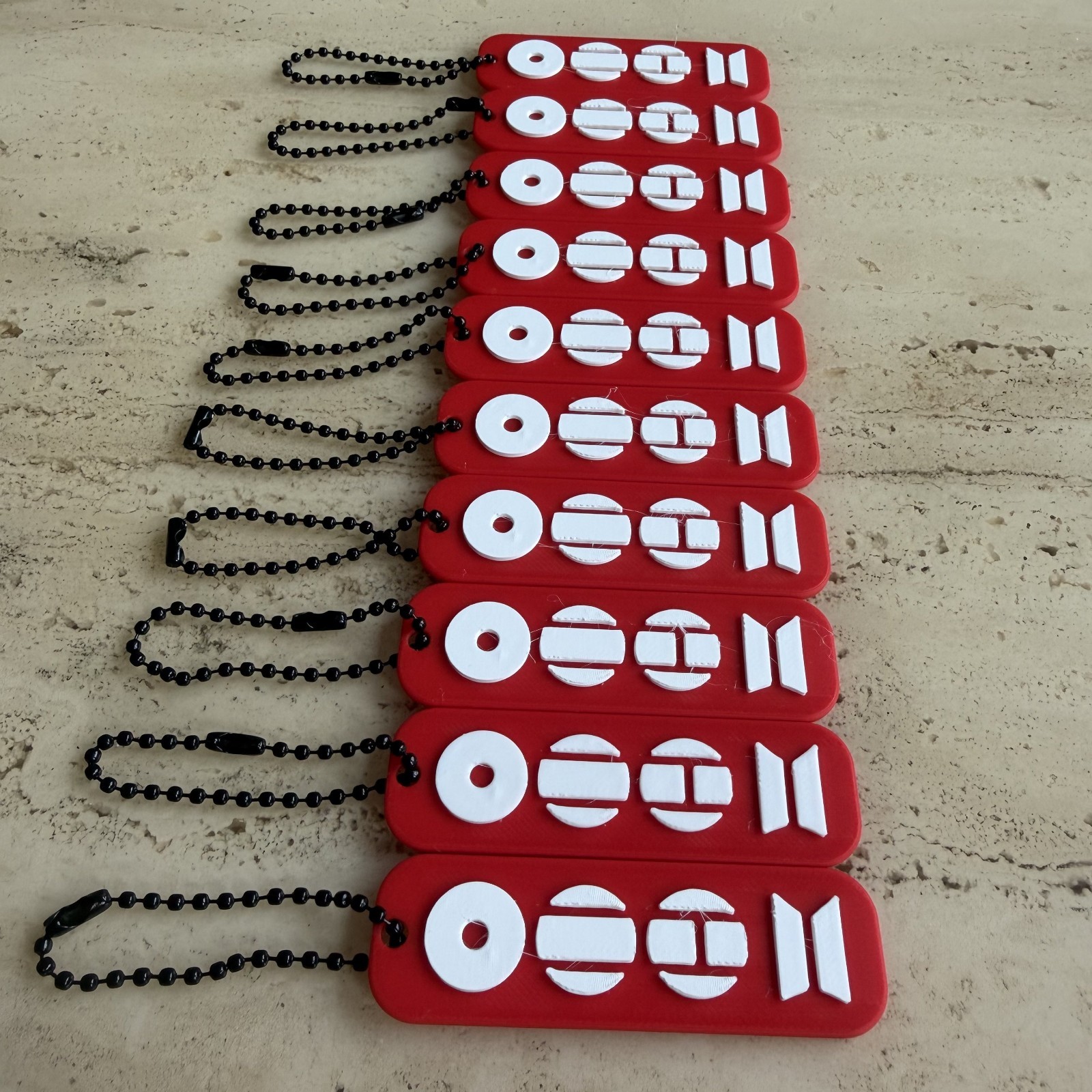BTS keychain concert freebies 40 pieces, with ball beads keychains.