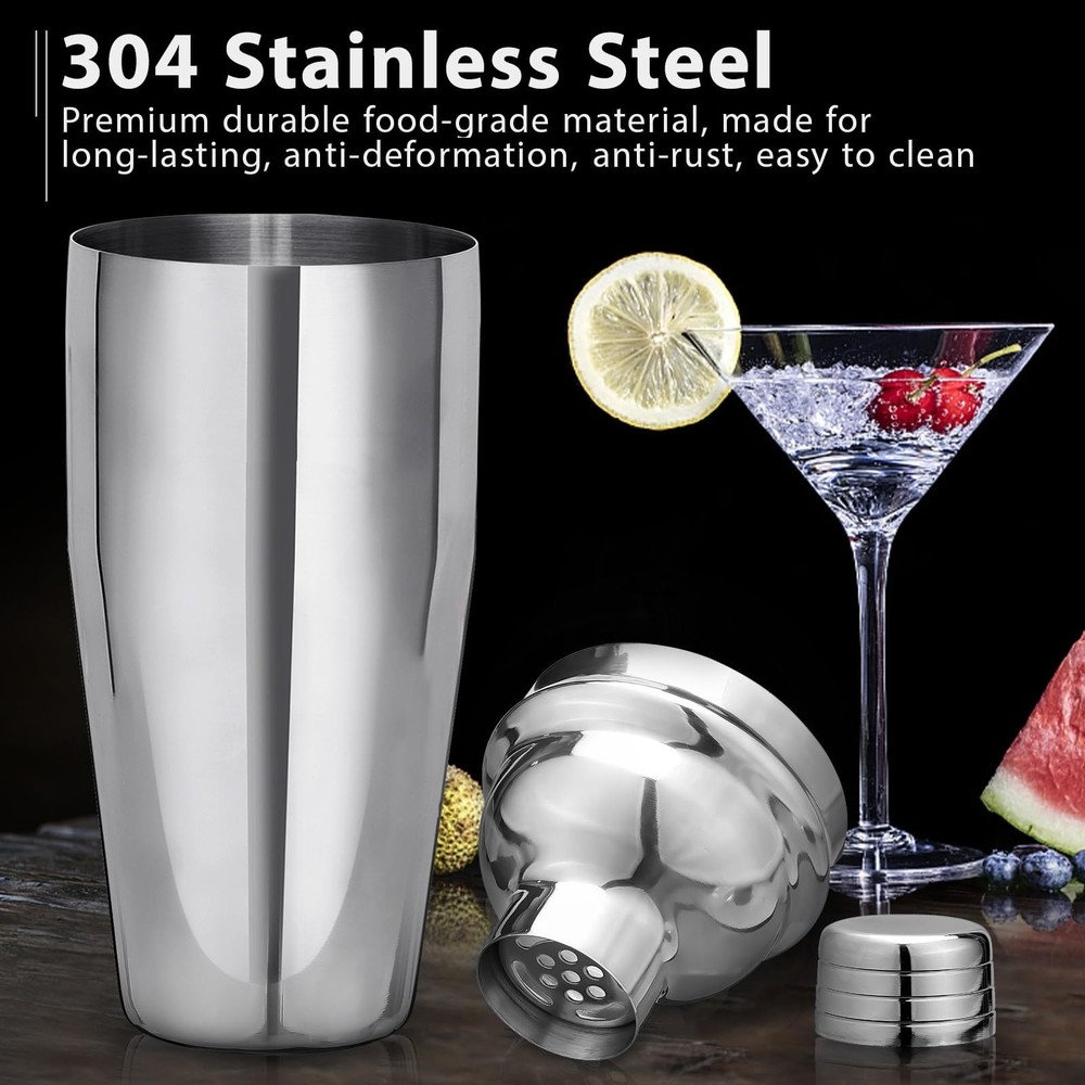 Cocktail Shaker Set Bartender Kit, 15Pcs Bartender Shaker Set, 304 Stainless ...