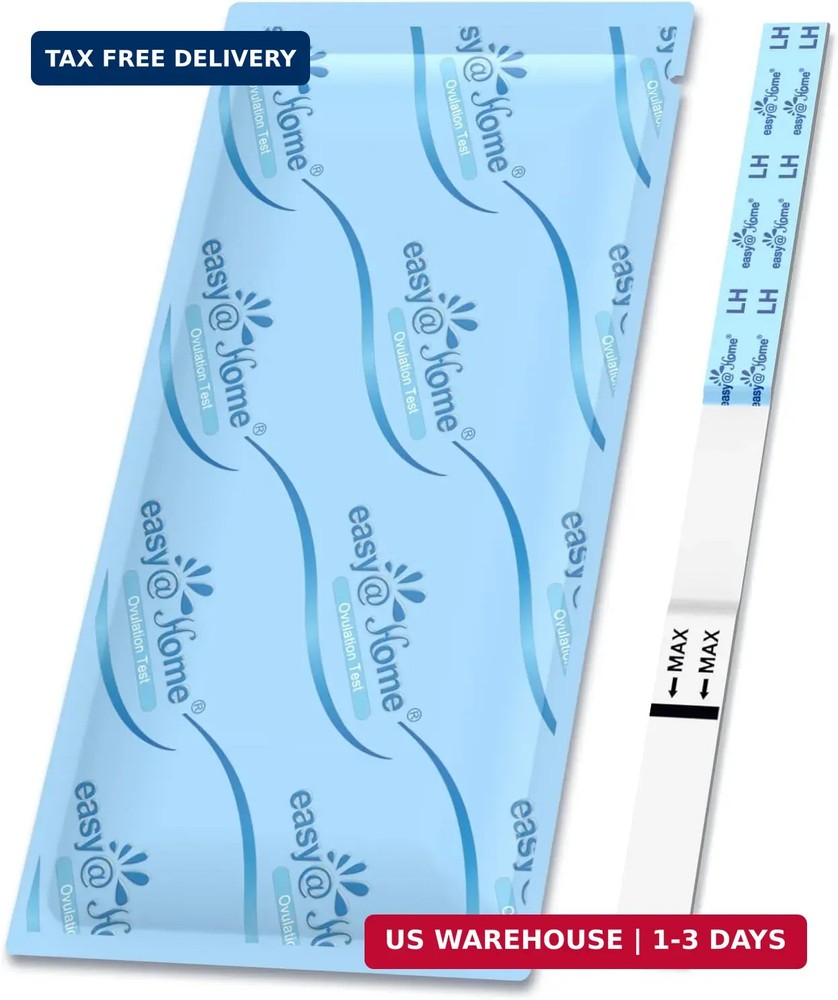 Easy@Home Ovulation Test Strips (50-Pack), FSA Eligible Ovulation Predictor Kit,