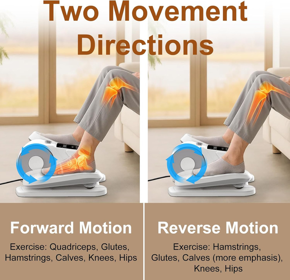 ® 028 under Desk Elliptical 12 Speed 5 Modes Motorized Leg Exerciser While Sitti