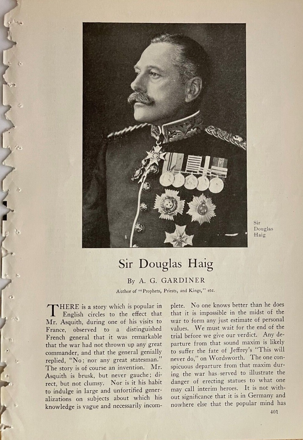 1916 Sir Douglas Haig illustrated