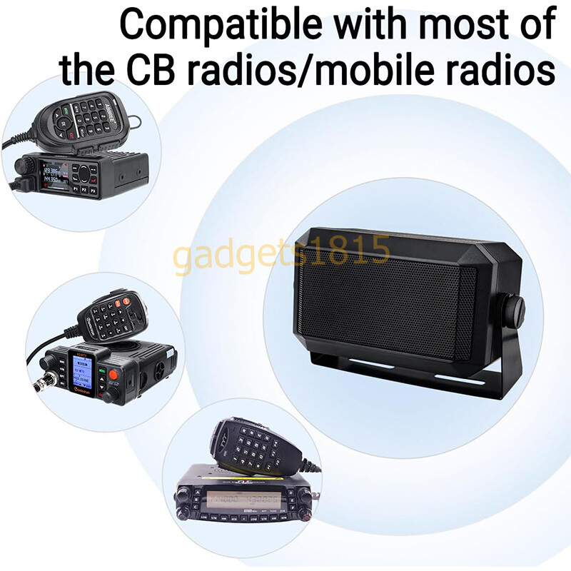 Rectangular External Communications Speaker for CB, Ham & GMRS Radios & Scanners