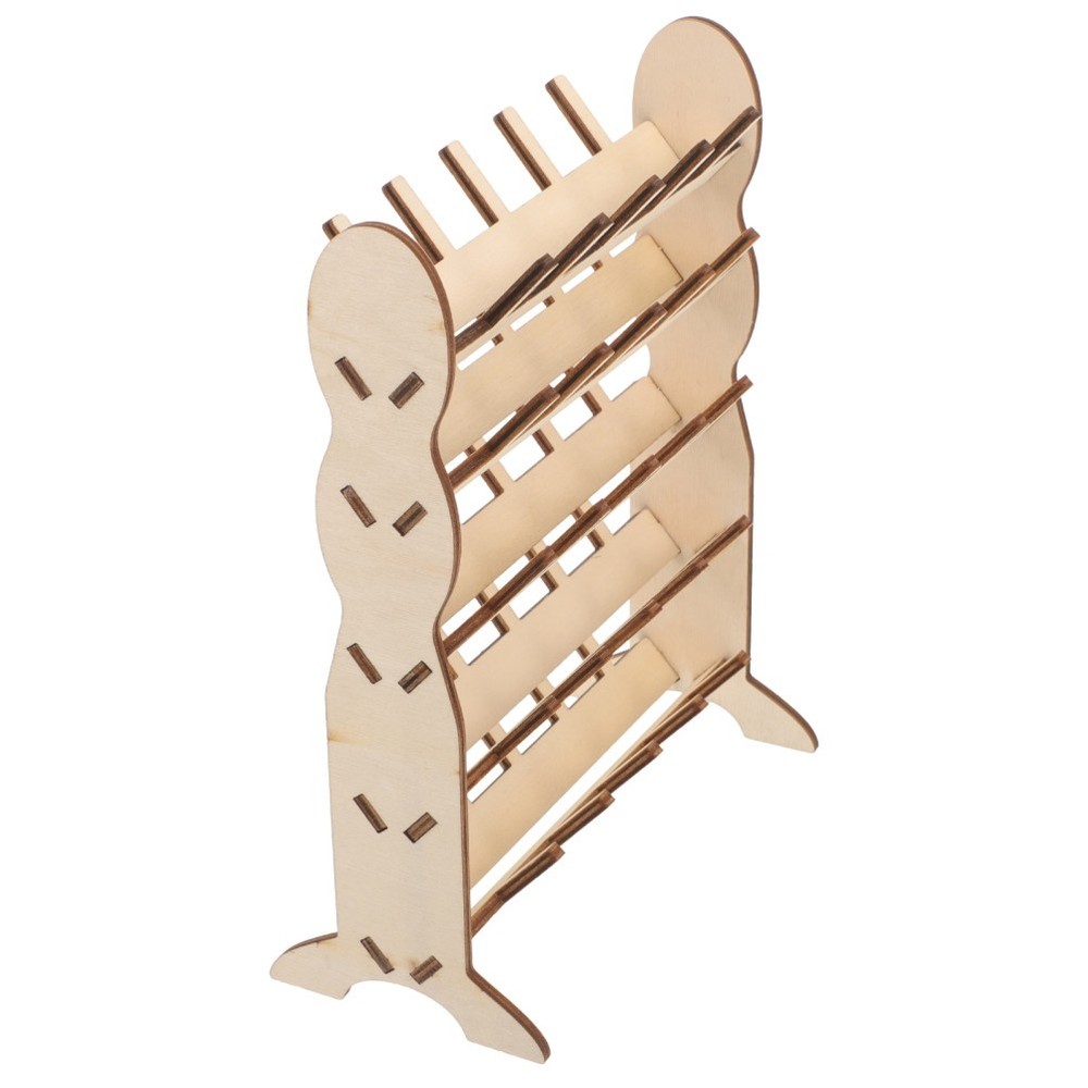 Wooden Spool Rack Organizer for Sewing Thread Craft Projects Easy to Use
