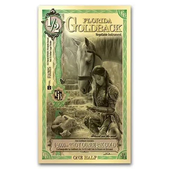 1x FLORIDA 1/2 GOLDBACK NOTE (2025 ALPHA SERIES) LIMITED