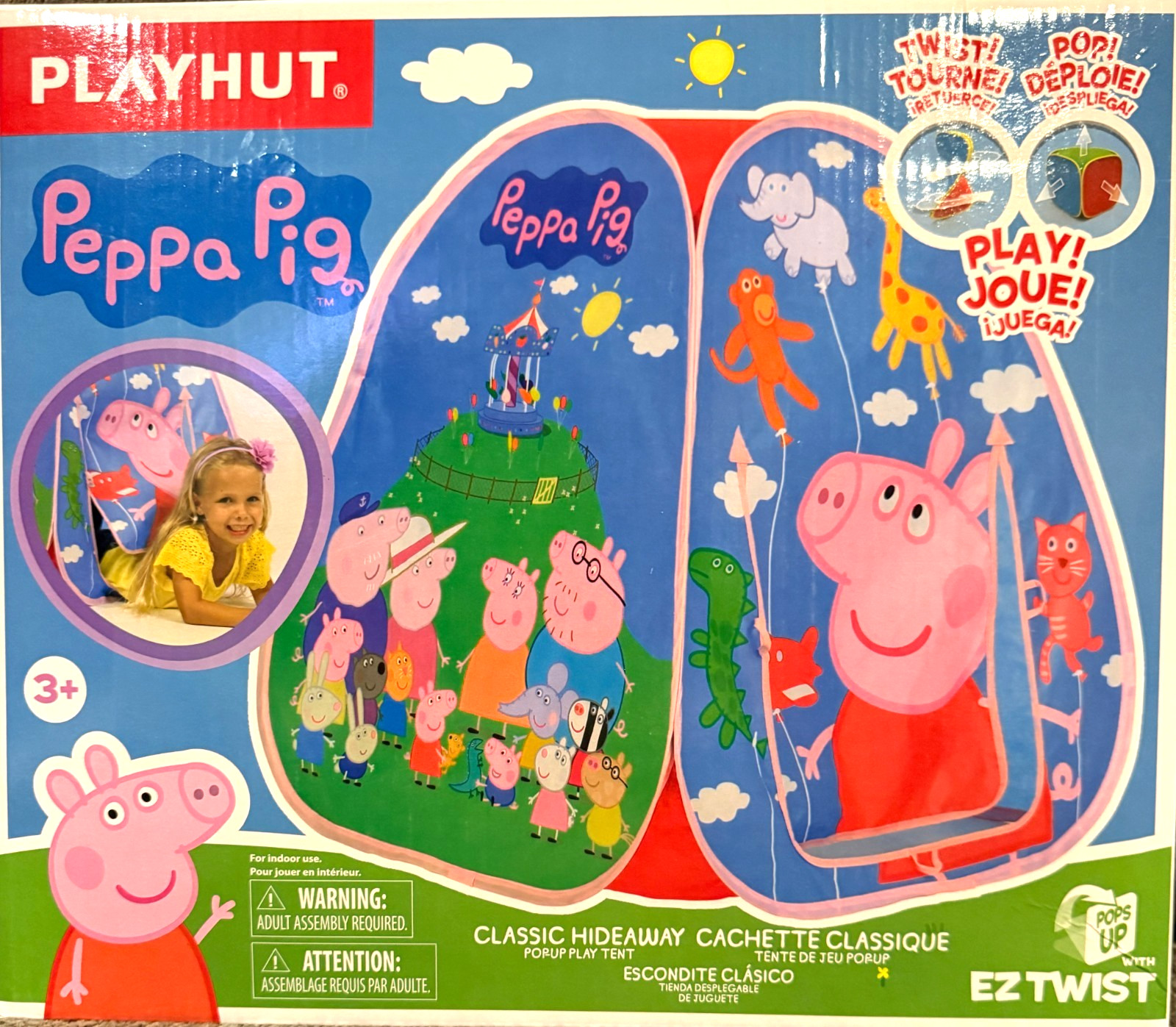 Peppa Pig Playhut Classic Hideaway Pop-Up Play Tent PLAYHUT