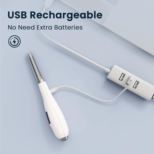 Thread Burner, USB Rechargeable Thread Zapper with LCD Display, Burn White a