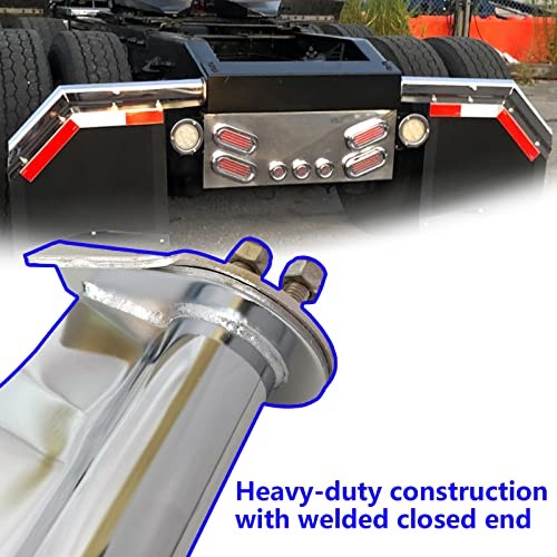 Angled Spring Loaded Mud Flap Hanger Bracket Set 1-1/8" Bolt Spacing Chrome
