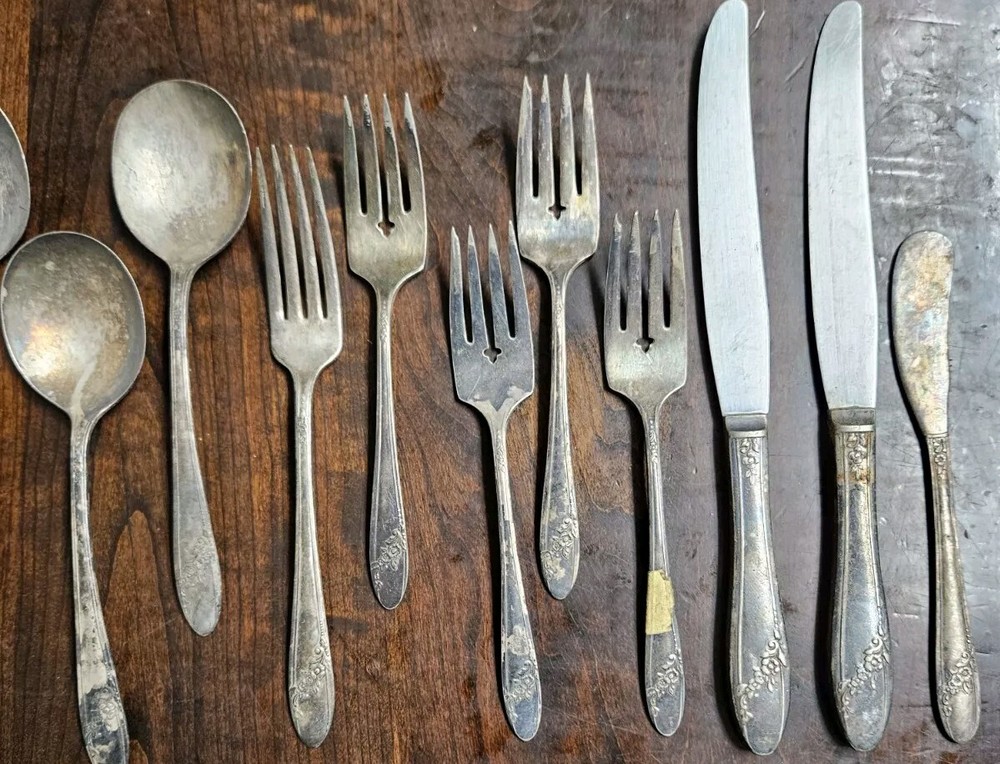 Oneida Community Tudor Plate(18) + 12 Other Silver Plate Silverware