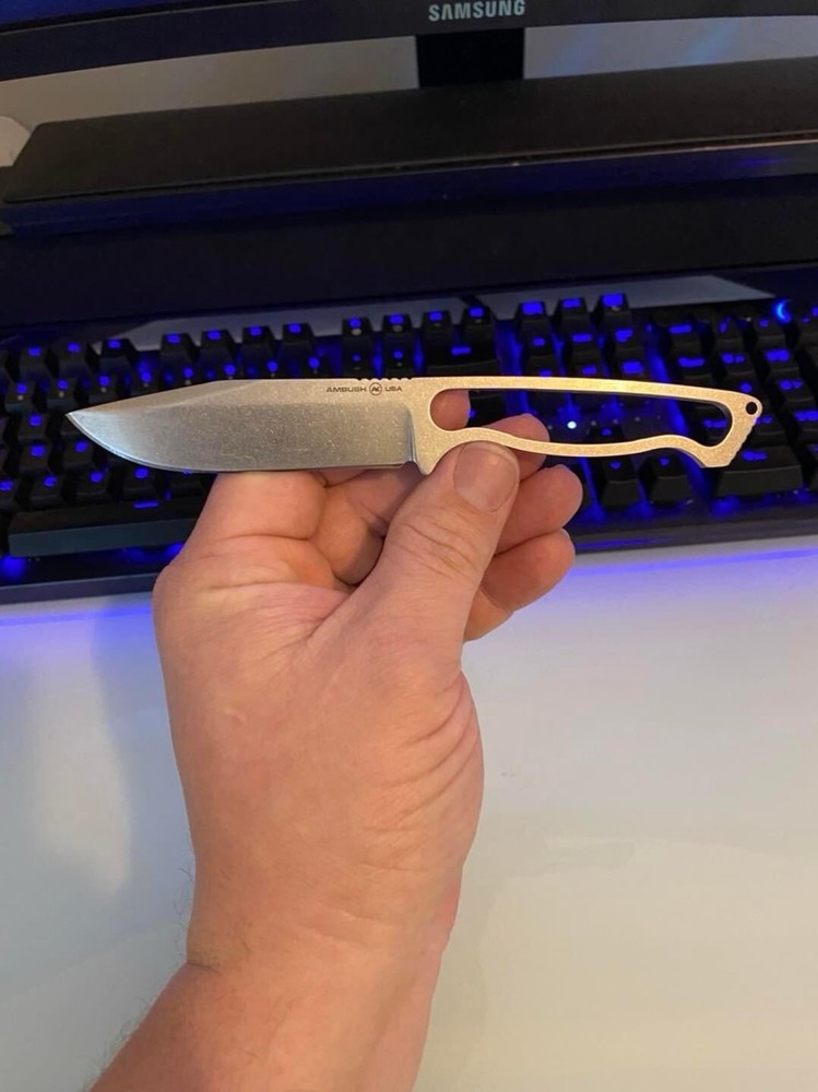 New Bark River Knives ELMAX Ambush Sidekick Skeletonized Fixed Blade Knife