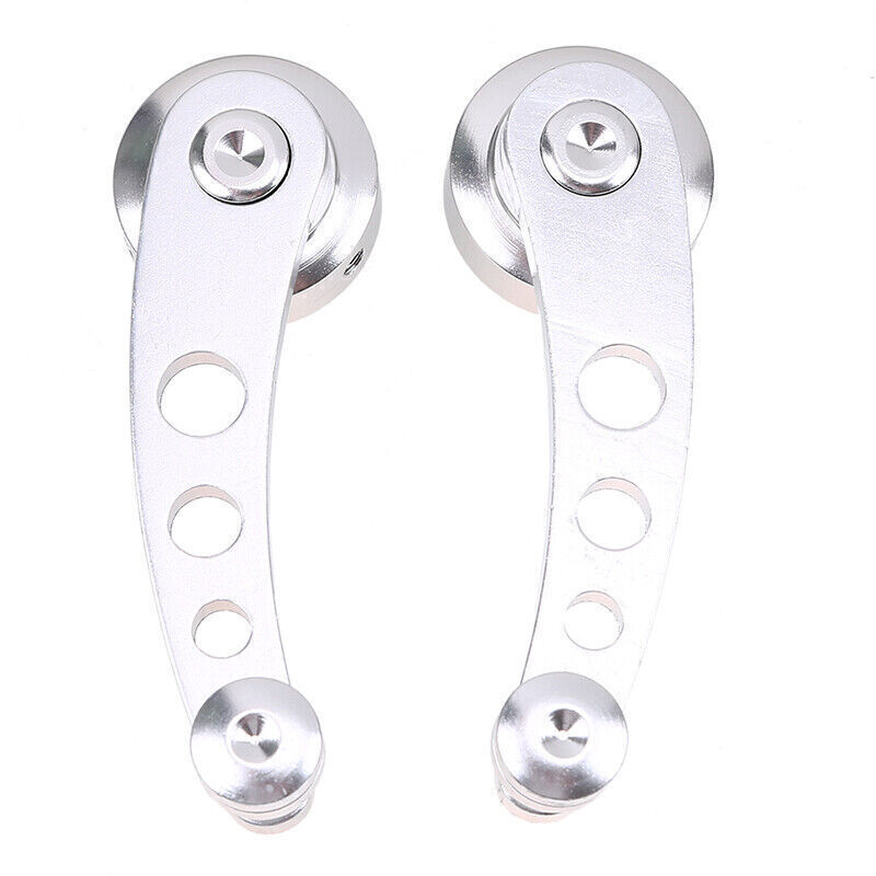 2x Billet Aluminum Window Crank Handle Chrome For Hot Rod Chevy Ford Chrysler US