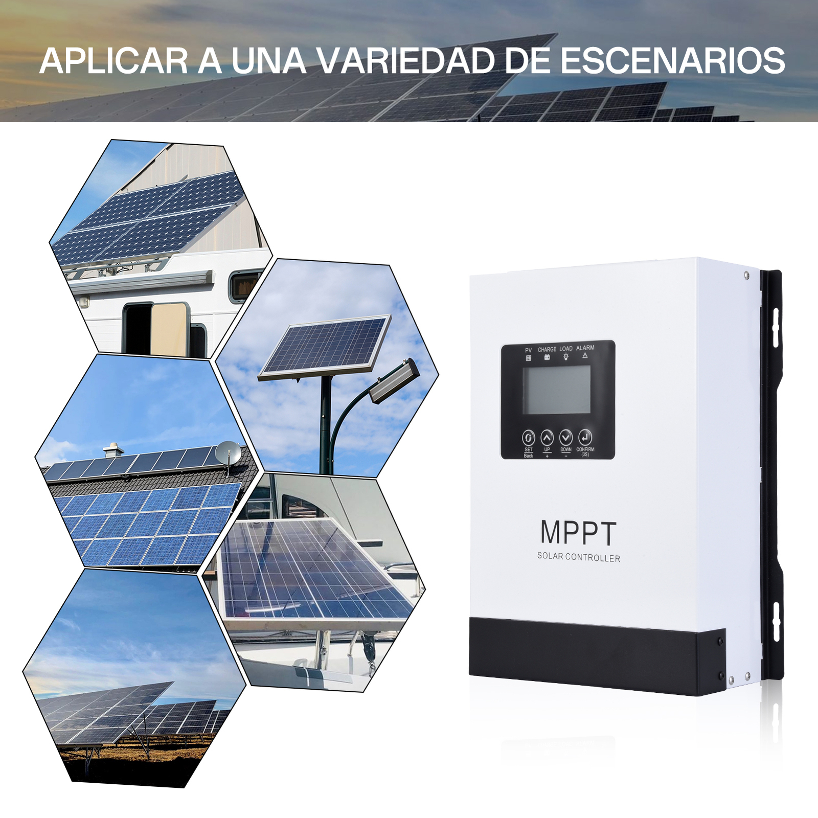 120A MPPT Solar Charge Controller 12V/24V/36V/48V/60V/72V/84V/96V For Solar
