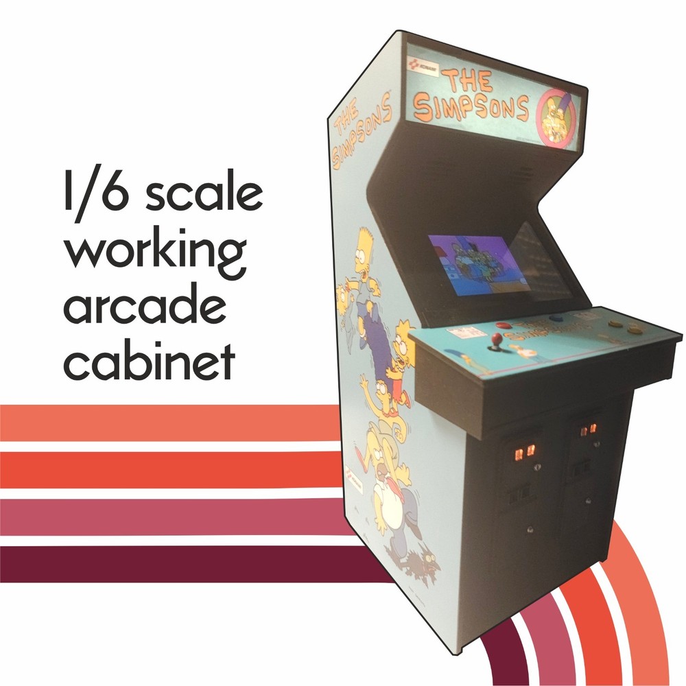 The Simpsons 1/6 scale mini working arcade cabinet.