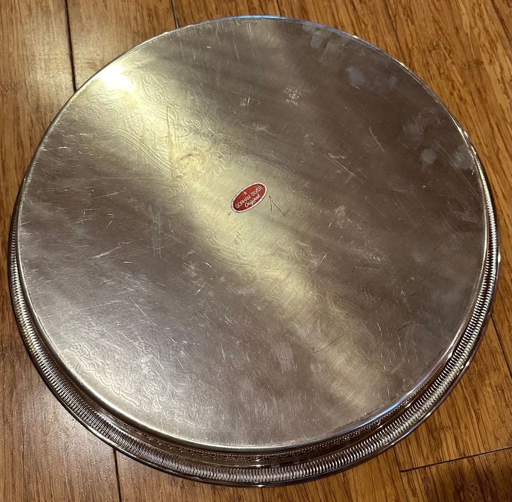 A Gorham Original Deep Serving Platter Floral Design Large