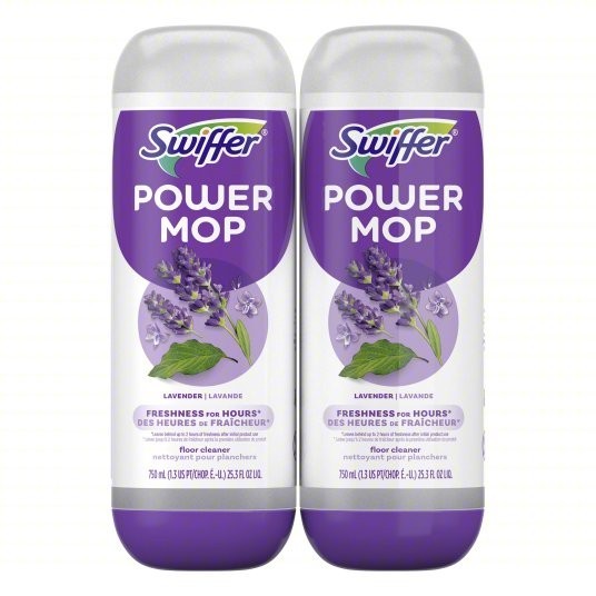 Swiffer Power Mop Refill Solution, Lavender Scent, 25.3oz X 2