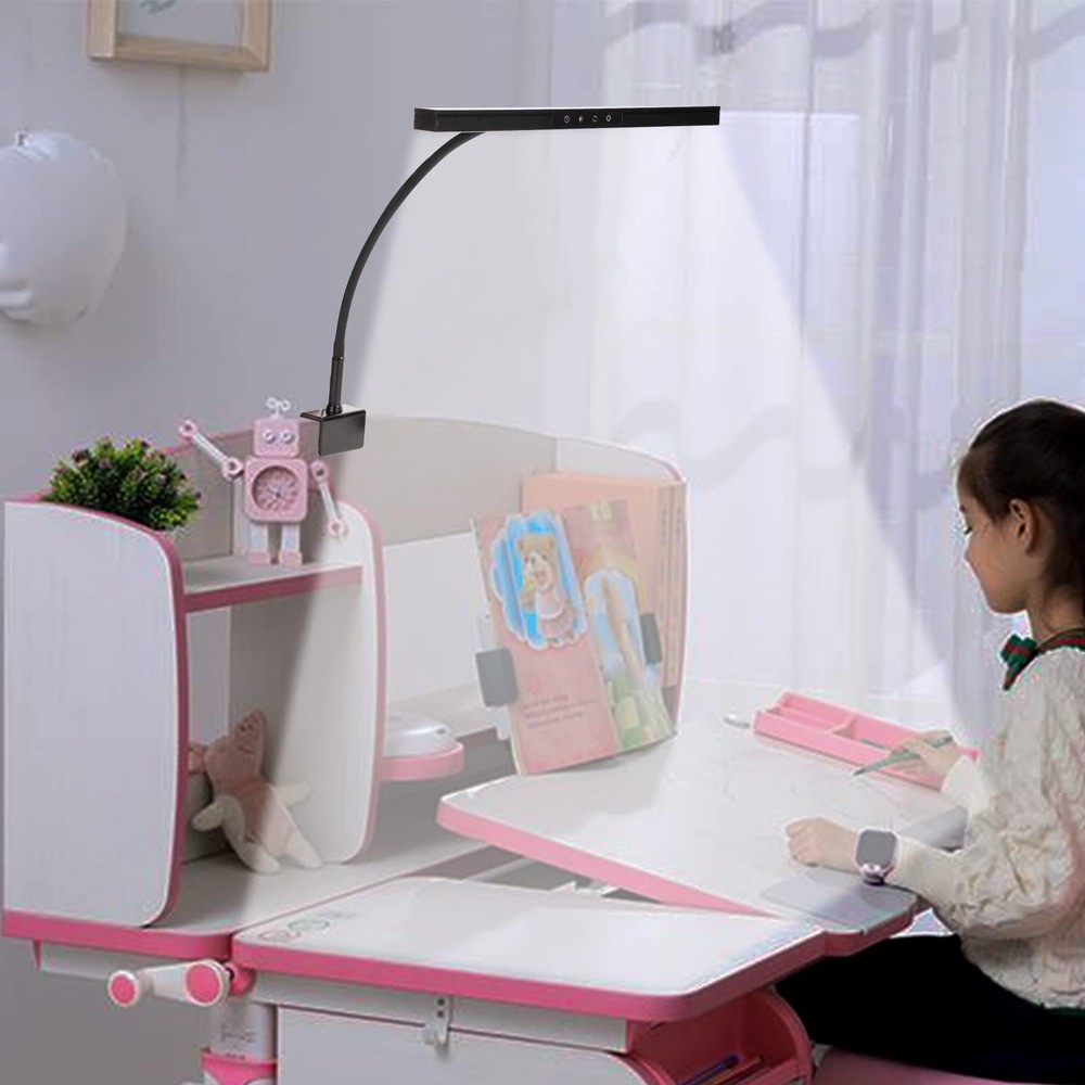 Piano Lamp with 3 Color Modes, Adjustable Height & Direction - Desk Light wit...
