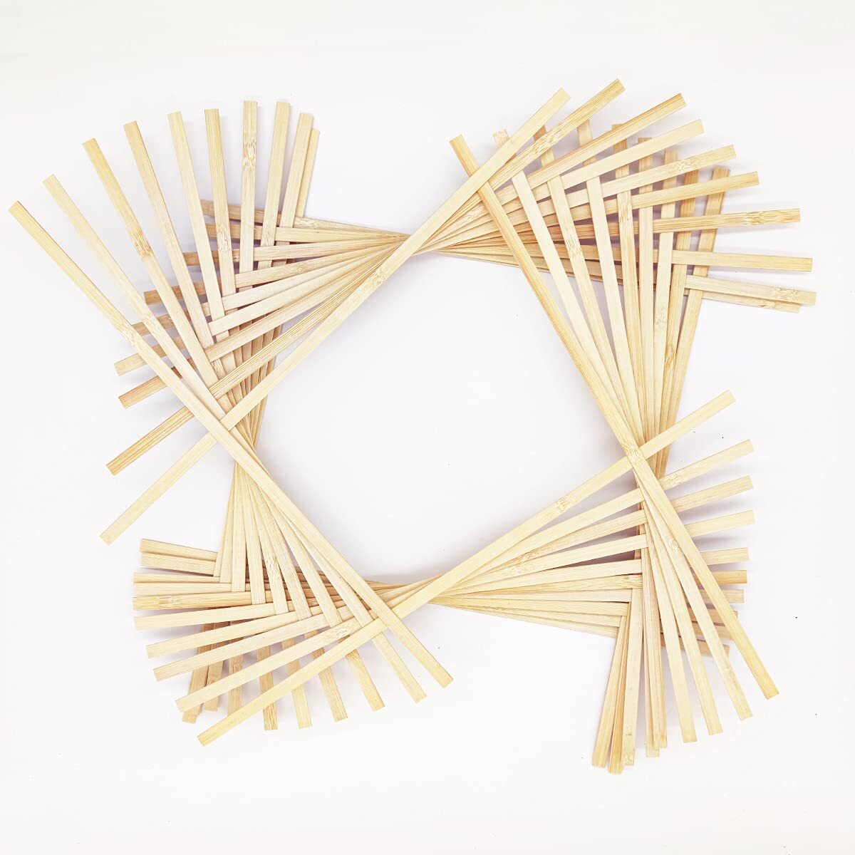 60 Pcs 15.7 Inch Strong Natural Bamboo Sticks, Wood Craft Sticks, Extra Long