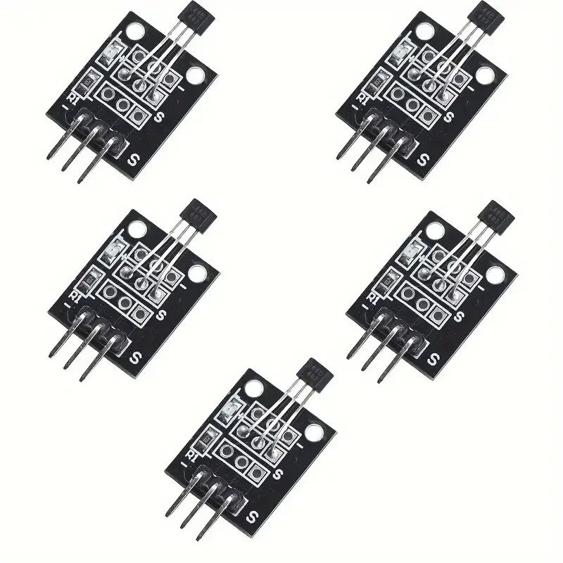 5pcs Hall Effect Magnetic Module 3144E A3144 Hall Effect Sensor DC 5V Arduino