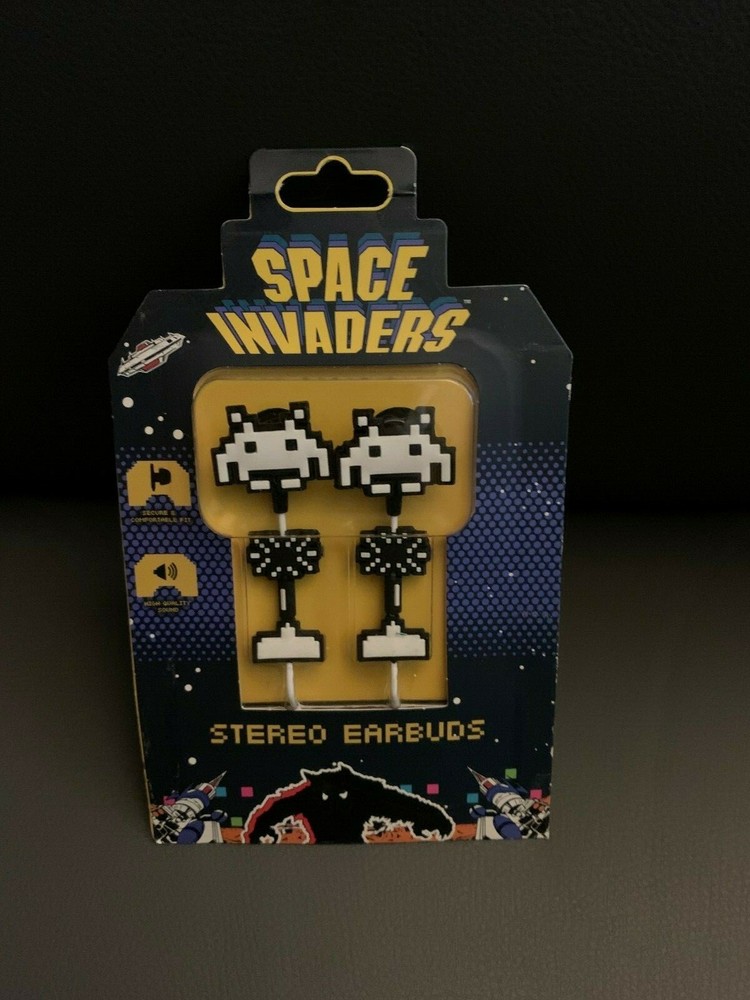New Space Invaders Stereo Earbuds 3.5MM