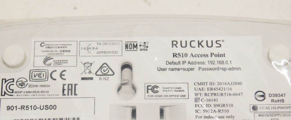 Ruckus ZoneFlex R510 Wi-Fi Access Points - White with bracket mount