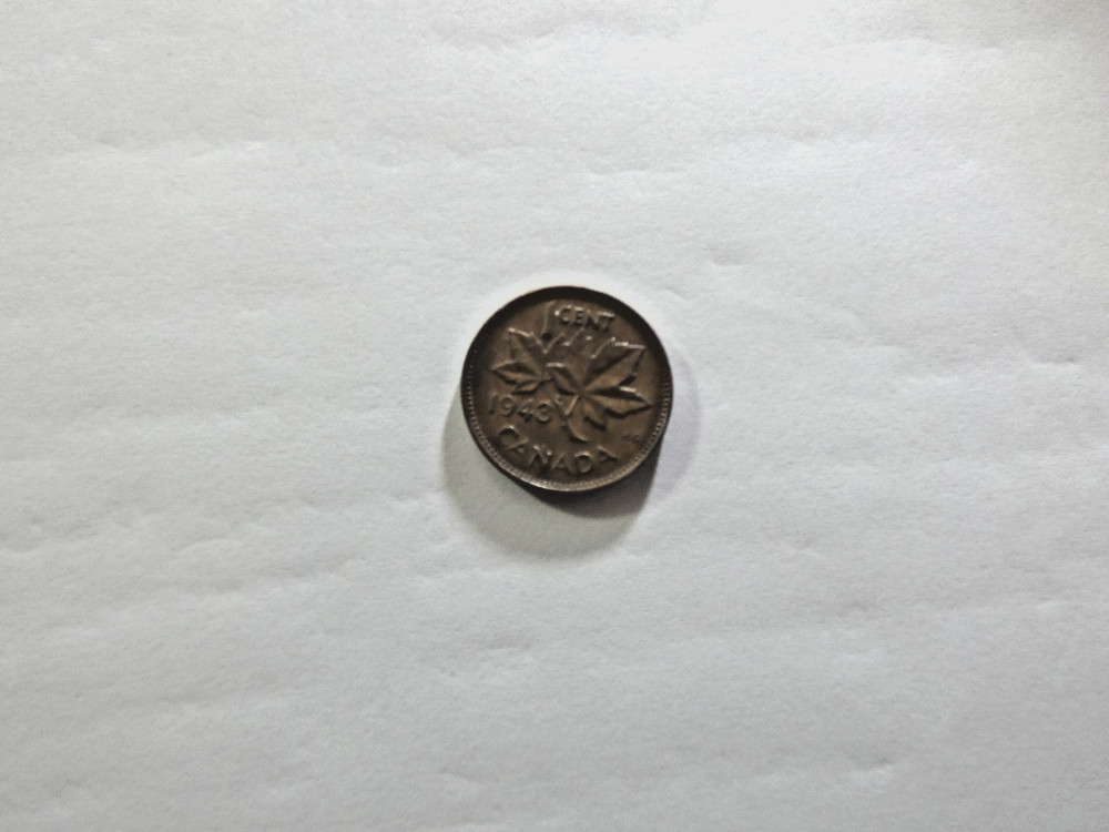 Canada 1 Cent 1943 coin