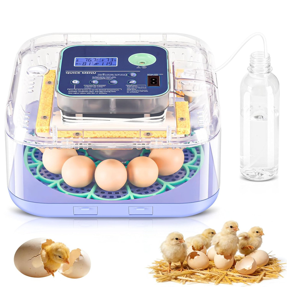 Incubators for Hatching Eggs, Smart Egg Incubator with Humidity & Temp Control a