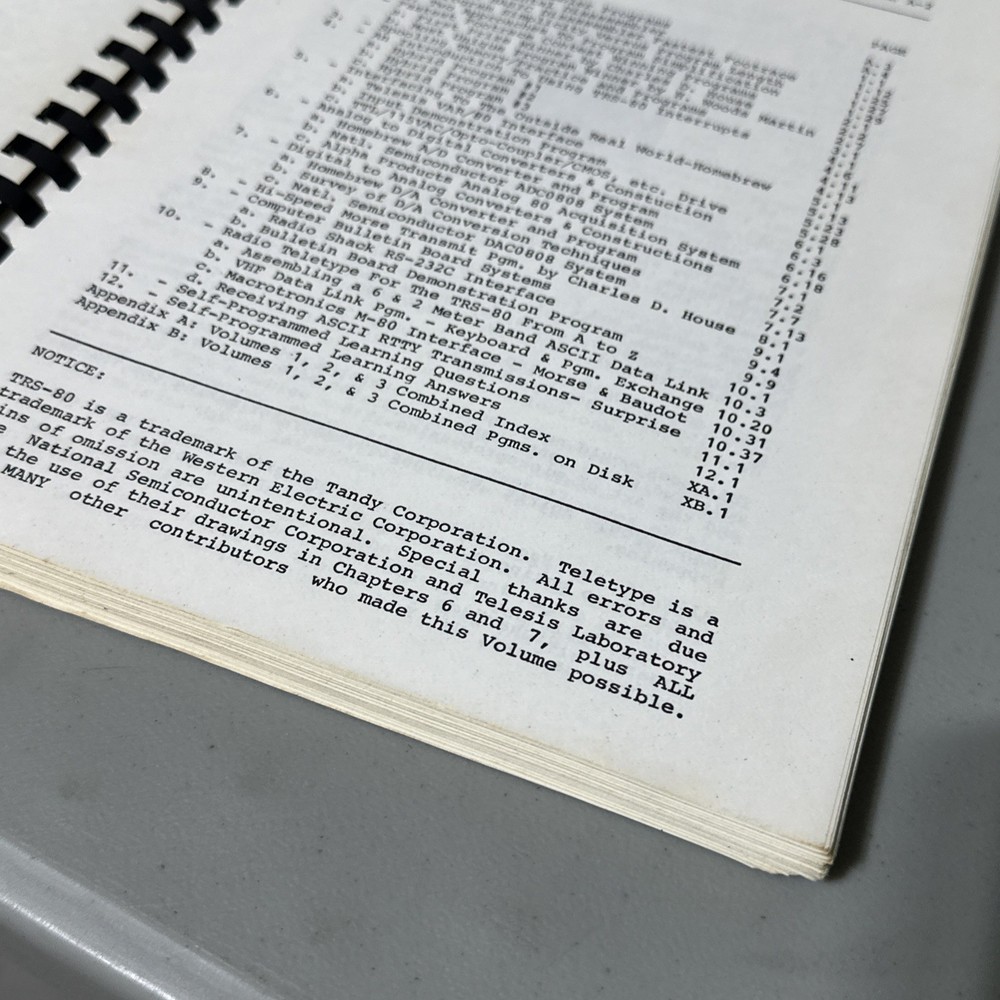 TRS-80 Micro Computer Disassembled Technical Reference Handbook 1980 Free Ship