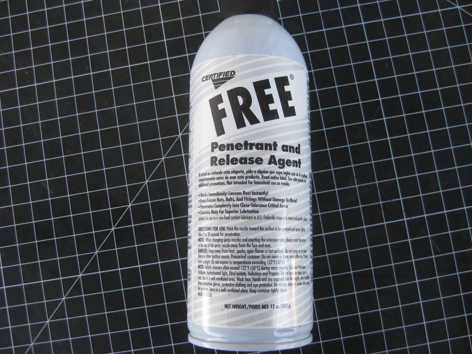 CERTIFIED FREE Penetrant & Release Agent, Three 12 oz cans