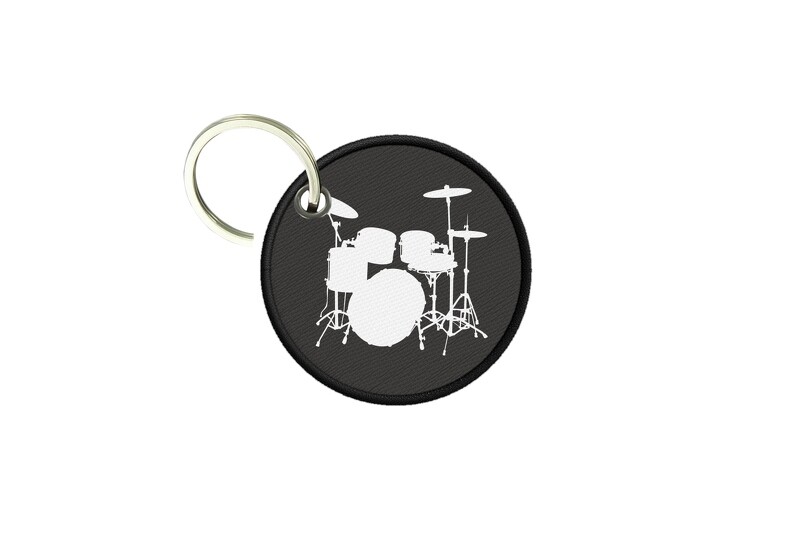 Keychain Round Printed Double-Sided Battery Musical Instrument