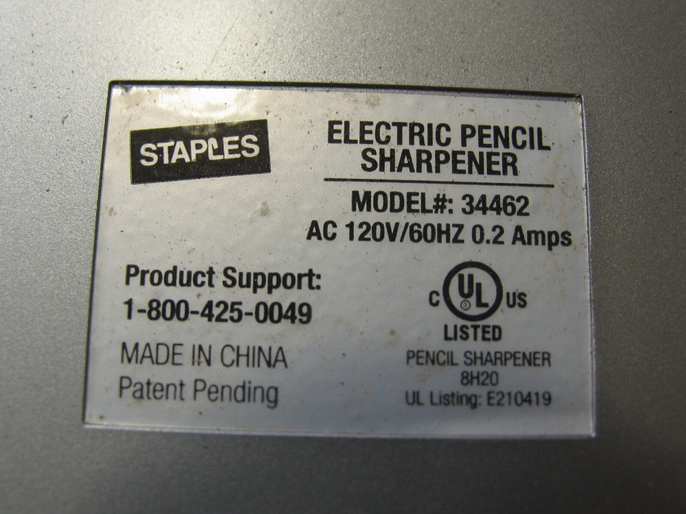 Electric Pencil Sharpener STAPLES Brand