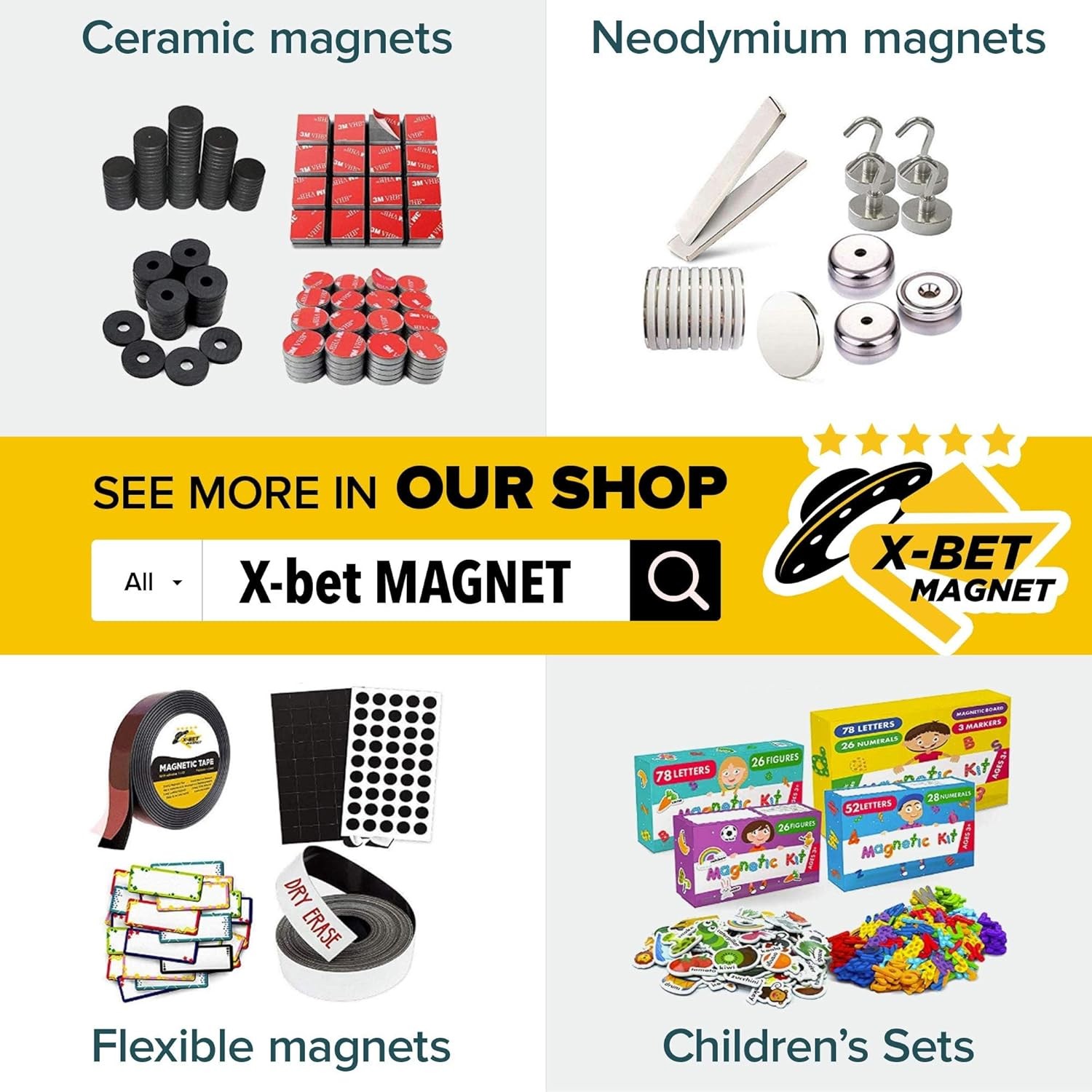 6 Pack Magnetic Strips with Adhesive Backing for Crafts Tools Kitchen Garage