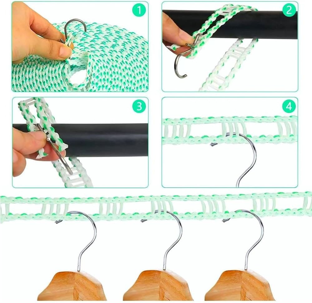 Clothesline 3 Pack Clotheslines for Outside Adjustable Clothes line Windproof
