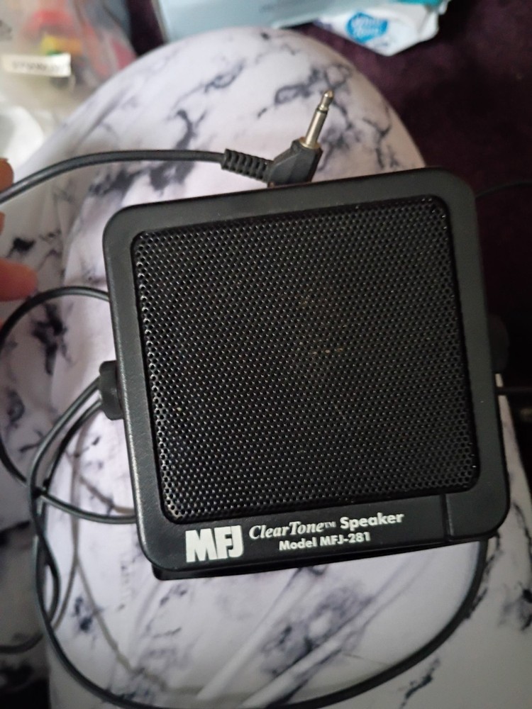 MFJ ClearTone Speaker Model MFJ-281 Black 3.5 mm Jack Rectangular Plastic Wired