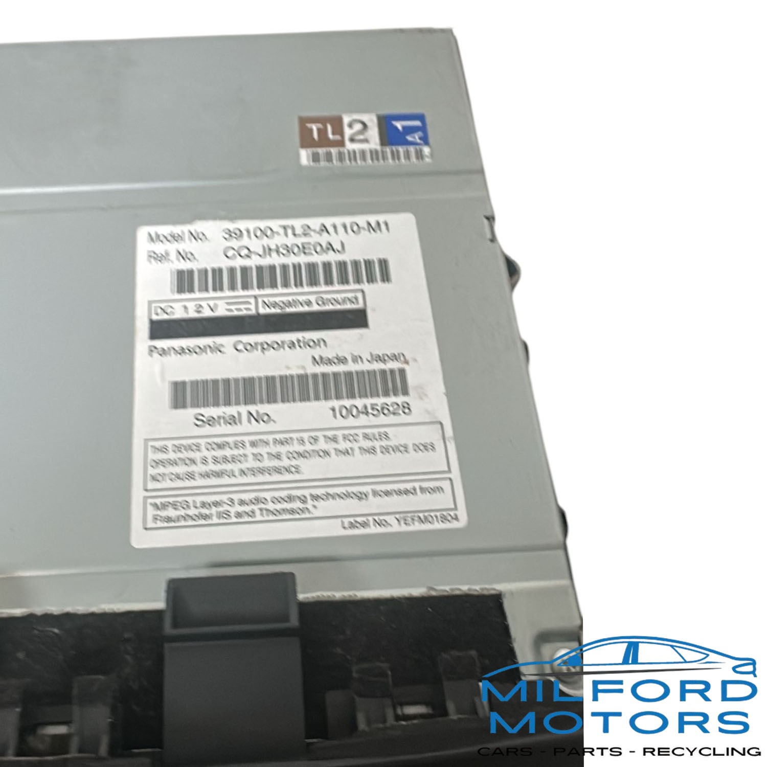 Radio Audio Equipment Receiver Assembly Fits 2011-2014 Acura TSX 2.4L