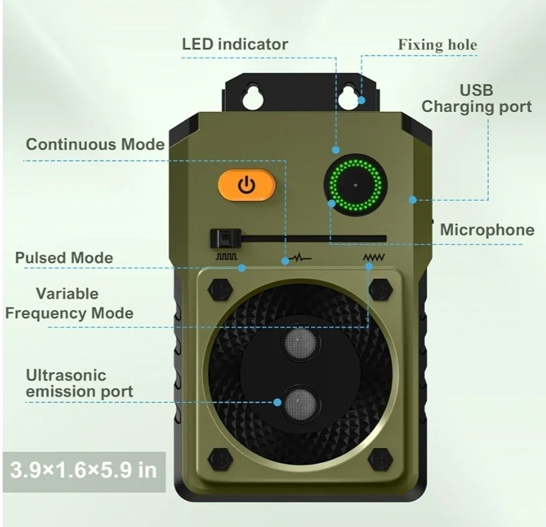 Anti Barking Device, 50FT Sonic Dog Bark Deterrent Devices 3 Modes