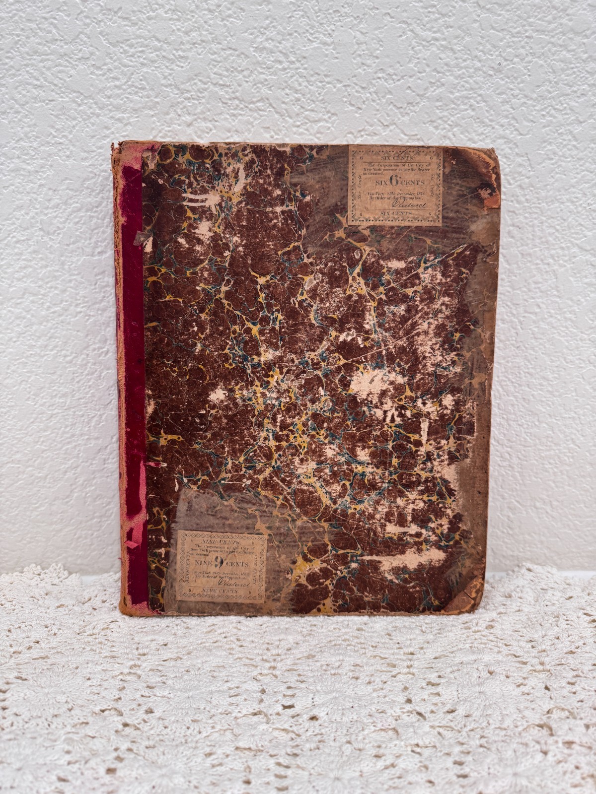 Antique 1830 New York Mirror Vol VIII w/ 1860 Valentine’s Manual Scrip Facsimile