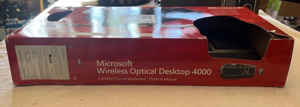 Microsoft Advanced Ergonomic Wireless Laser Desktop 4000 Keyboard Mouse G2U