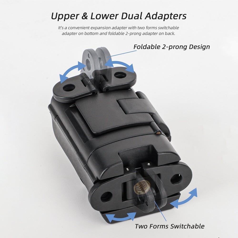 Foldable Upper & Lower Dual Adapter Mount Accessories For DJI Osmo Pocket 3
