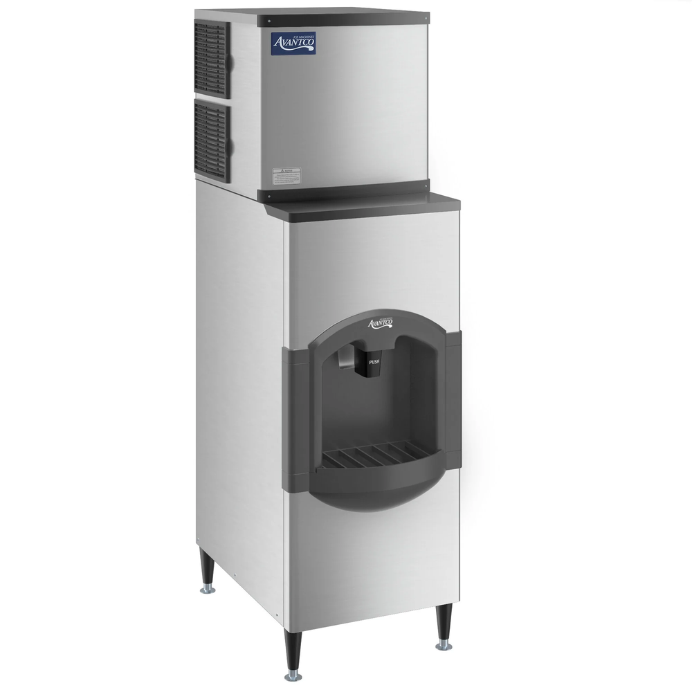 22" Air Cooled Modular Half Cube Ice Machine with Ice Dispenser - 350 lb.