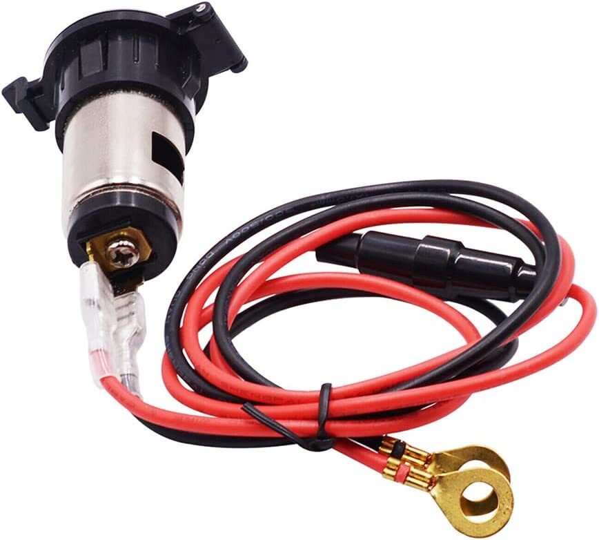 Car Boat Tractor Cigarette Lighter Power Socket Outlet Plug Accessories+Line 12V