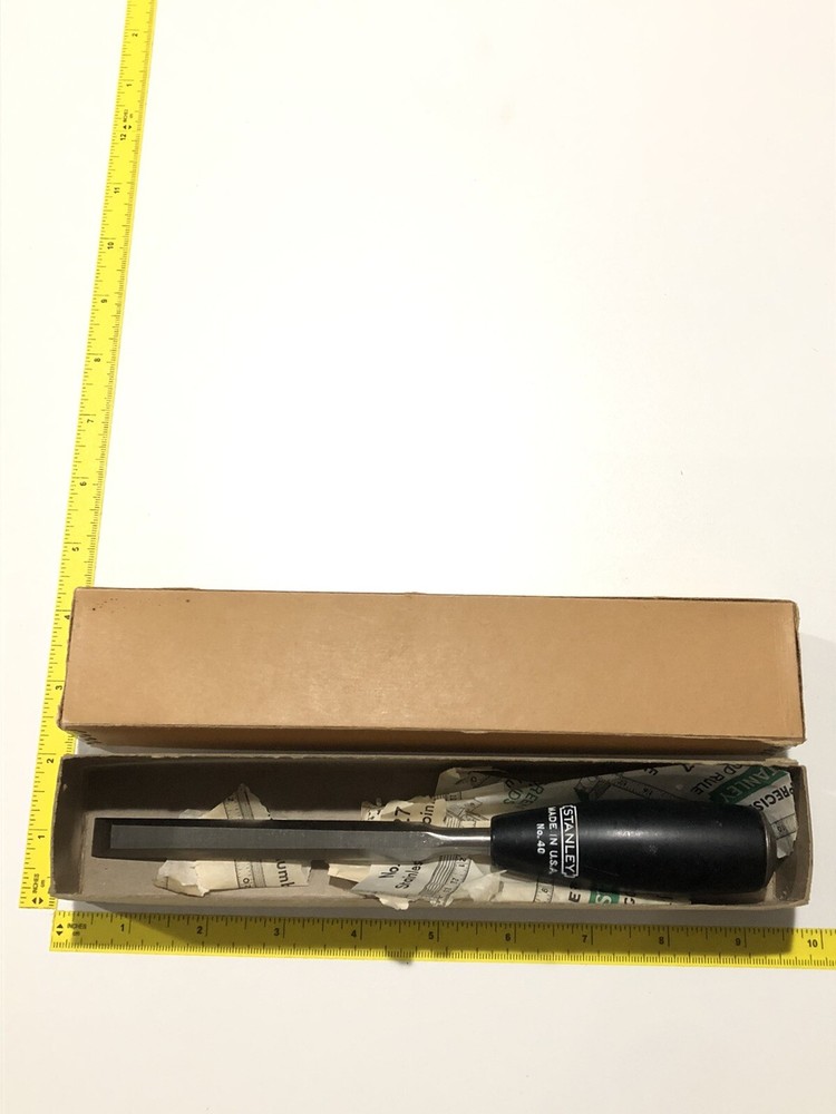 VTG Stanley No.40 Chisel 1/2”Cabinetmaker Tool NOS Rare Composition Handle NEW
